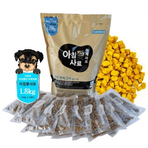 아침애수제사료 오리연어감자 1kg / 200g-5봉지 / 애견 강아지사료